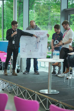 group receiving instructions for a bespoke escape challenge