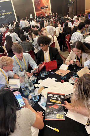 EY conference table top experience Adventure Awaits