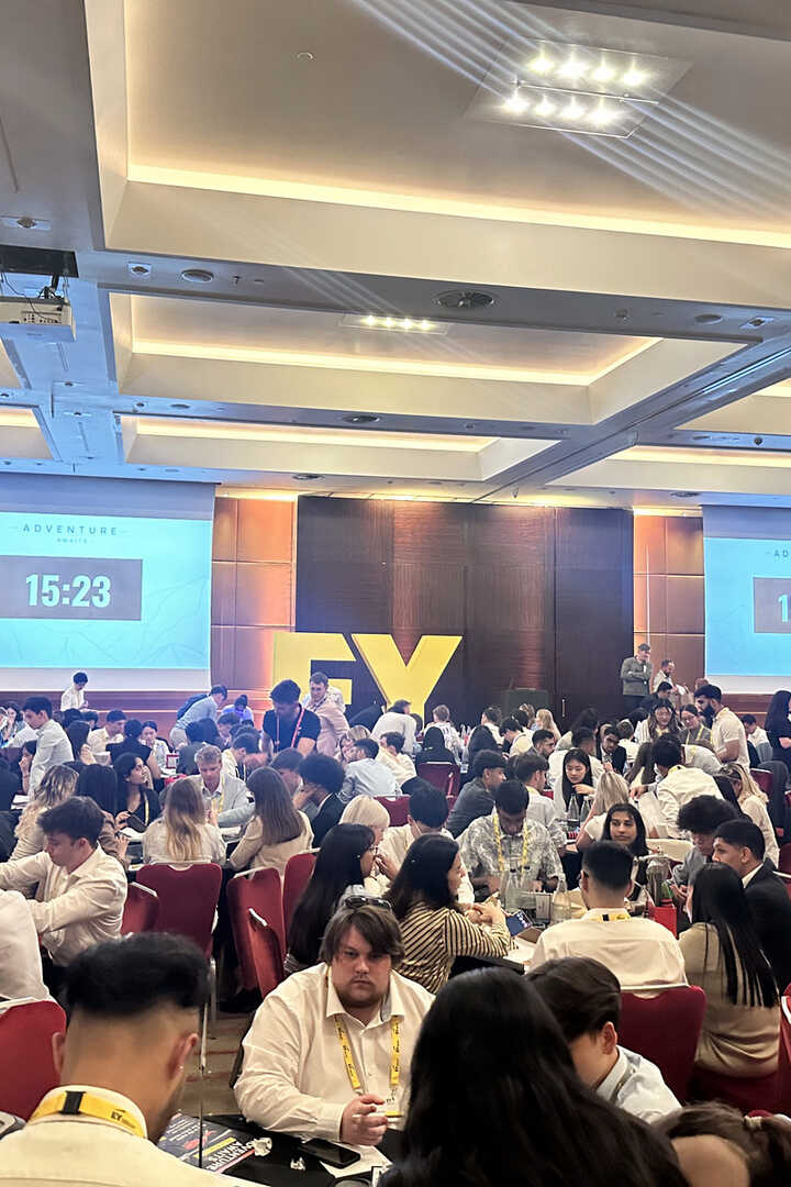 EY conference table top experience Adventure Awaits